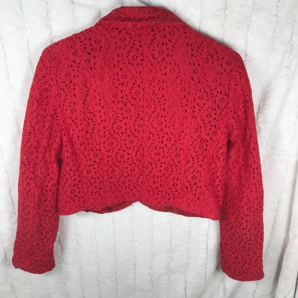 Forever21 Women's L Cropped Lace Jacket - Picture 7 of 8